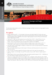 Tasmanian Passenger and Freight movements cover graphic