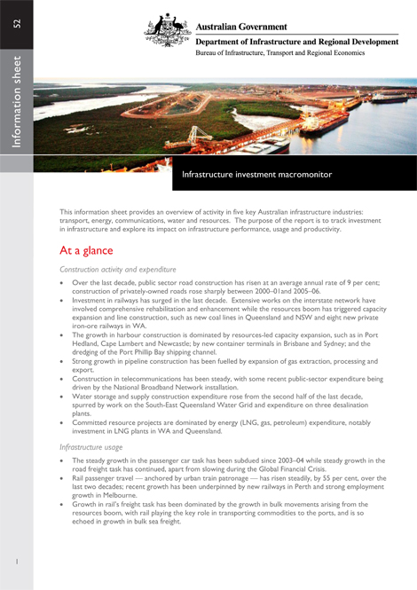 Cover of Infrastructure Investment Macromonitor information sheet